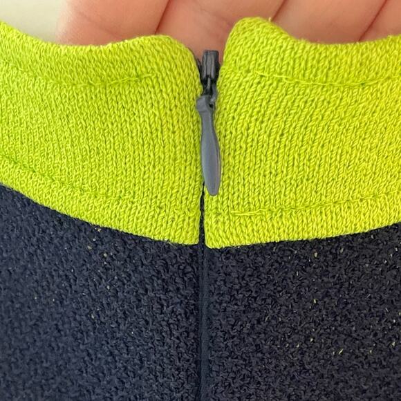 St. John Dress Santana Knit Size Medium Sheath Sleeveless Colorblock Mod Resort - Picture 8 of 12